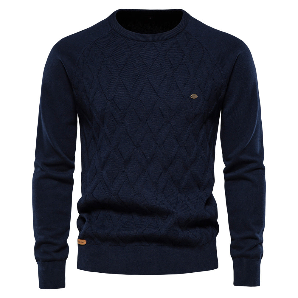 Oxford Men's Sweater - Sterling-Blue-S-Nora Luxe