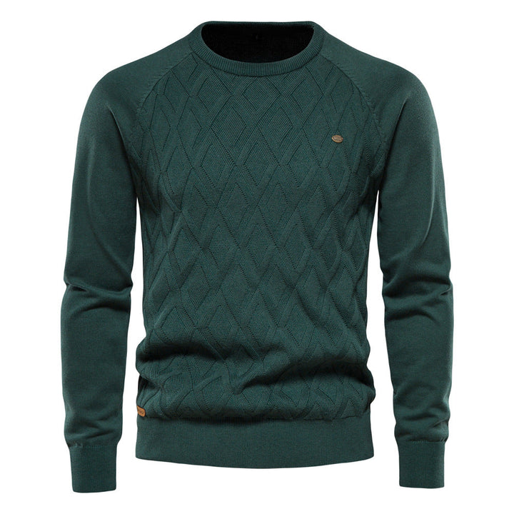 Oxford Men's Sweater - Sterling-Green-S-Nora Luxe