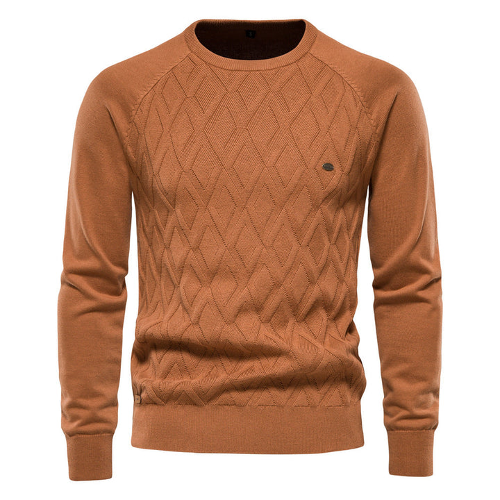 Oxford Men's Sweater - Sterling-Khaki-S-Nora Luxe