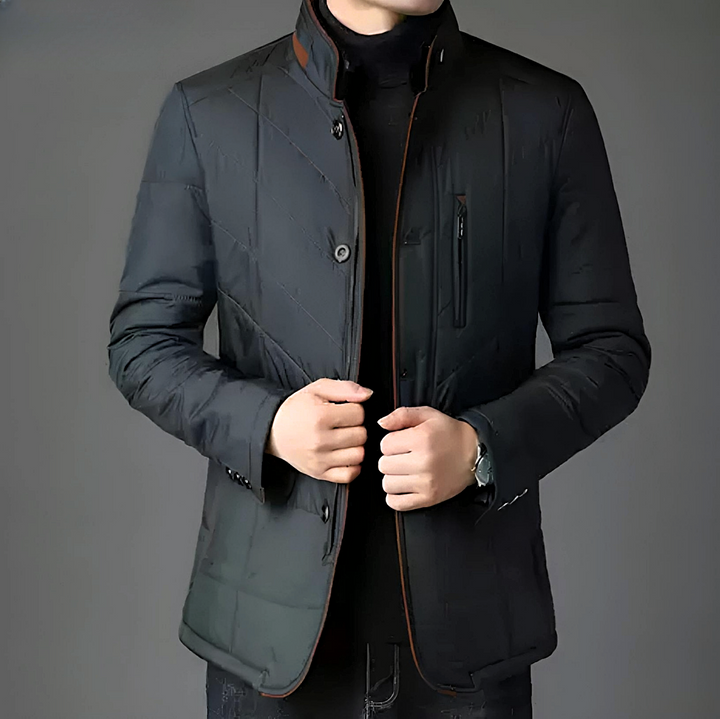 Padded Men's Winter Jacket with Premium Insulation Technology - Arctix Pro-Dark Blue-M-Nora Luxe