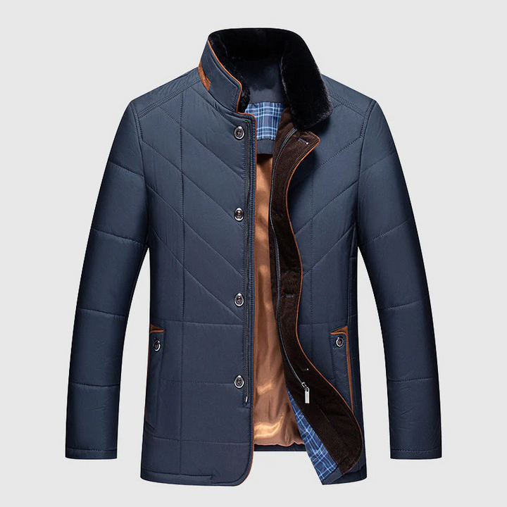 Padded Men's Winter Jacket with Premium Insulation Technology - Arctix Pro-Dark Blue-M-Nora Luxe