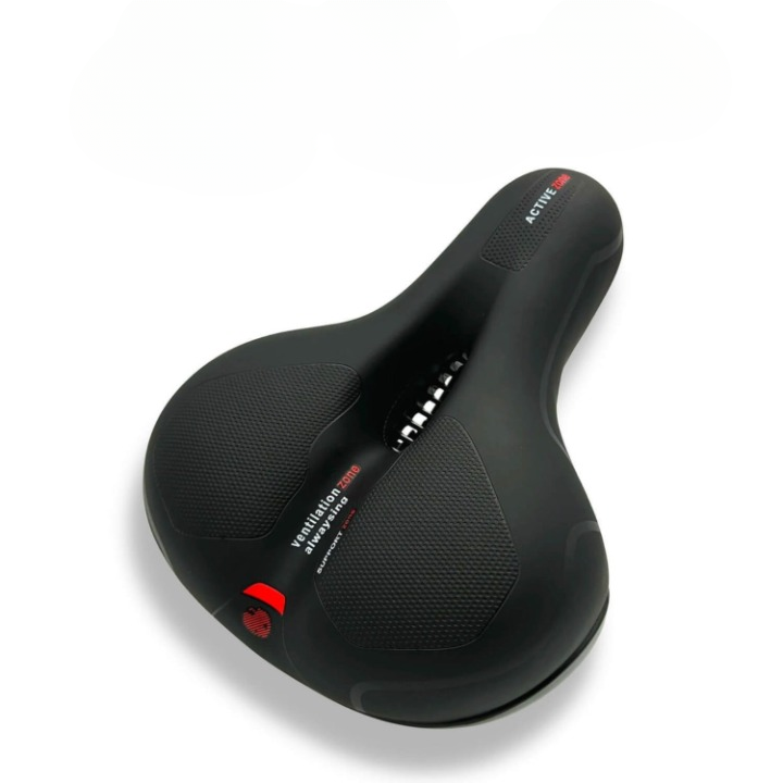 Pain-Free & Ergonomic Gel Bike Saddle - ErgoRoyal-Red-Nora Luxe