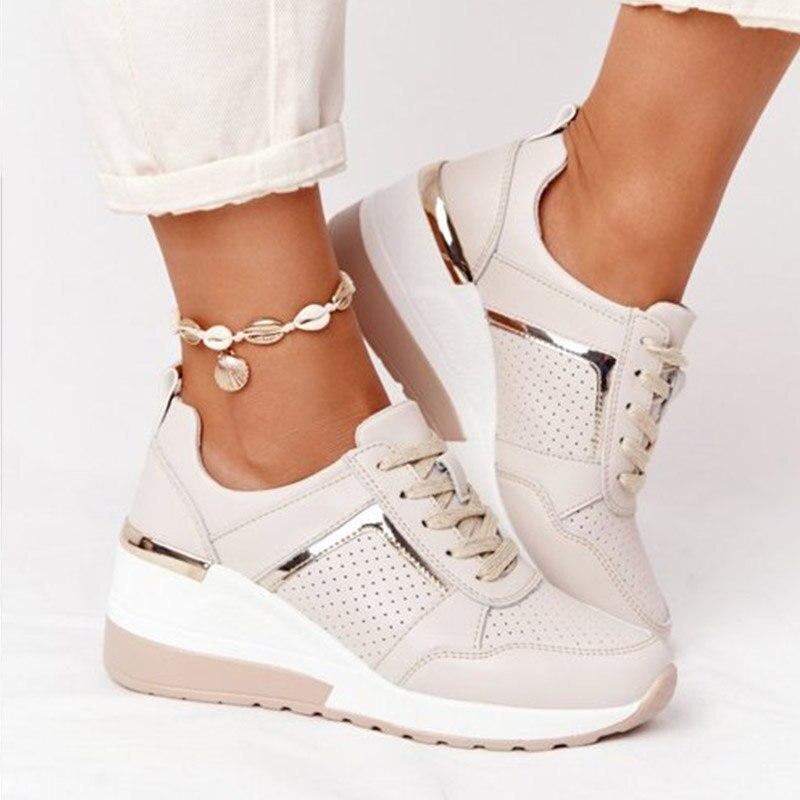 Pain-Free Feet All Day - Lupine Sneakers-Beige-3.5-Nora Luxe