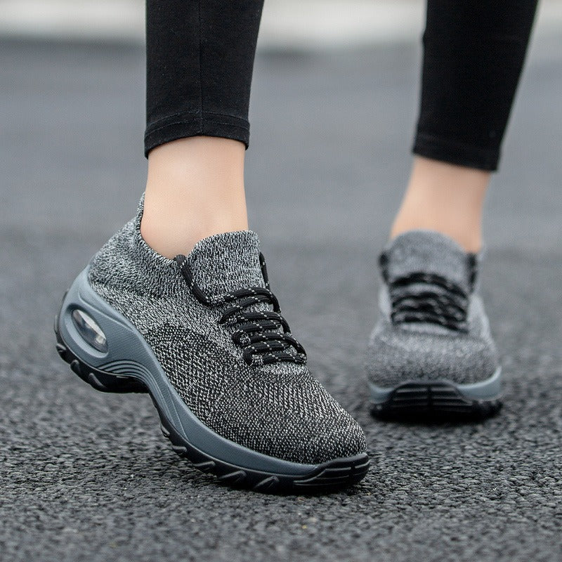 Pain-Relieving Ladies Sneakers - ComfortMax-Black-3-Nora Luxe
