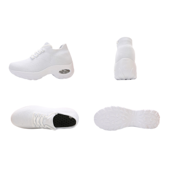 Pain-Relieving Ladies Sneakers - ComfortMax-Black-3-Nora Luxe