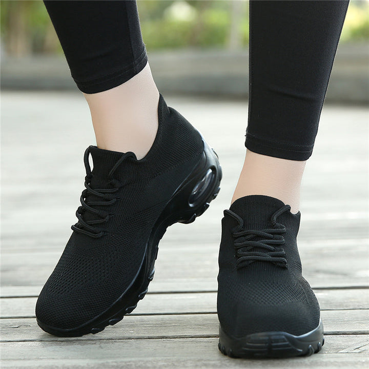 Pain-Relieving Ladies Sneakers - ComfortMax-Black-3-Nora Luxe