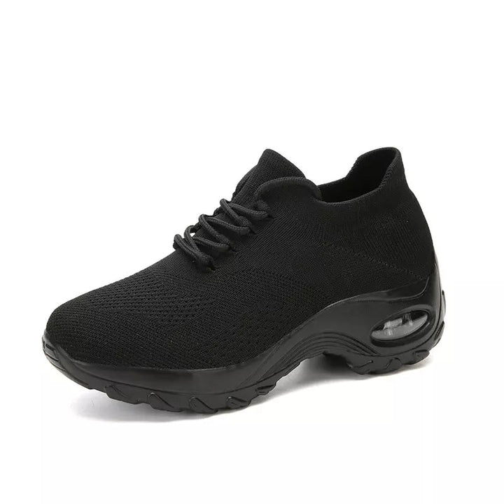 Pain-Relieving Ladies Sneakers - ComfortMax-Black-3-Nora Luxe