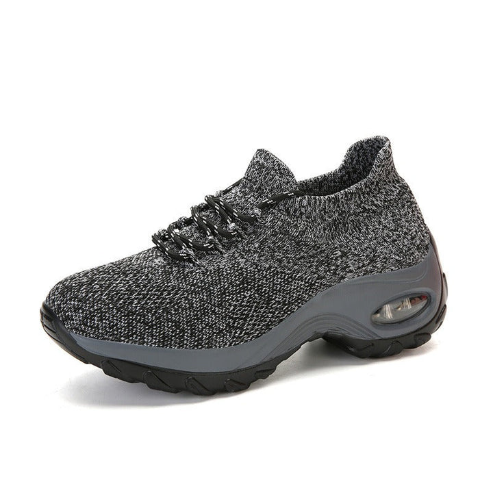 Pain-Relieving Ladies Sneakers - ComfortMax-Gray-4-Nora Luxe