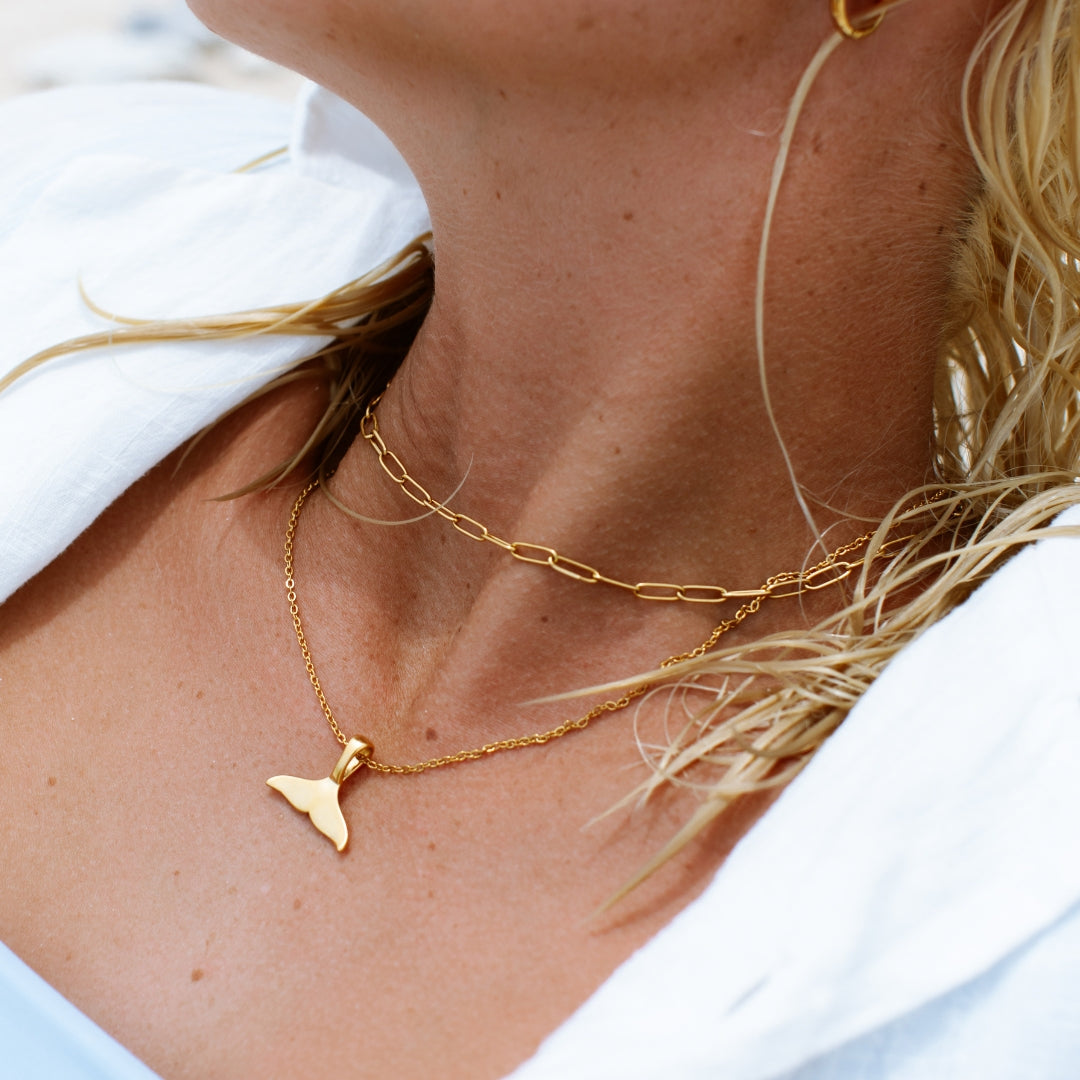 Paperclip Choker Necklace - Lina-Gold-Nora Luxe