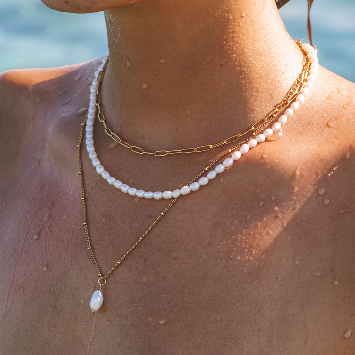 Paperclip Choker Necklace - Lina-Gold-Nora Luxe