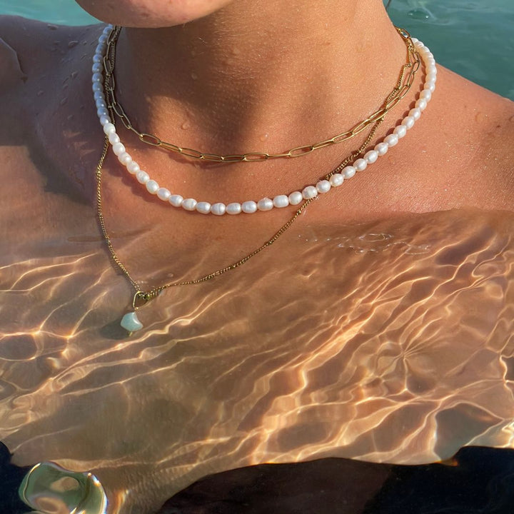 Paperclip Choker Necklace - Lina-Gold-Nora Luxe