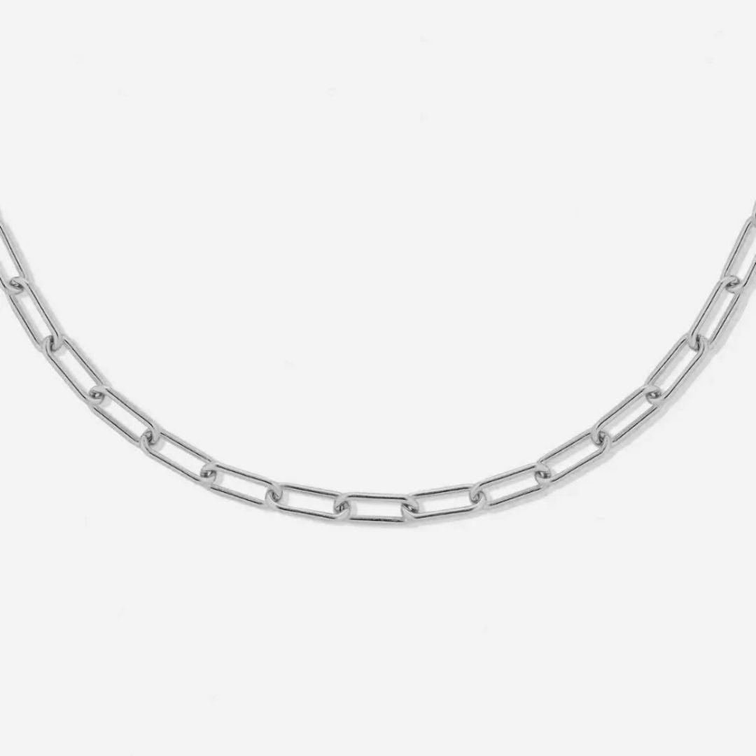 Paperclip Choker Necklace - Lina-Silver-Nora Luxe