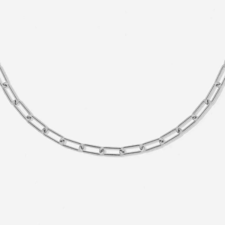 Paperclip Choker Necklace - Lina-Silver-Nora Luxe
