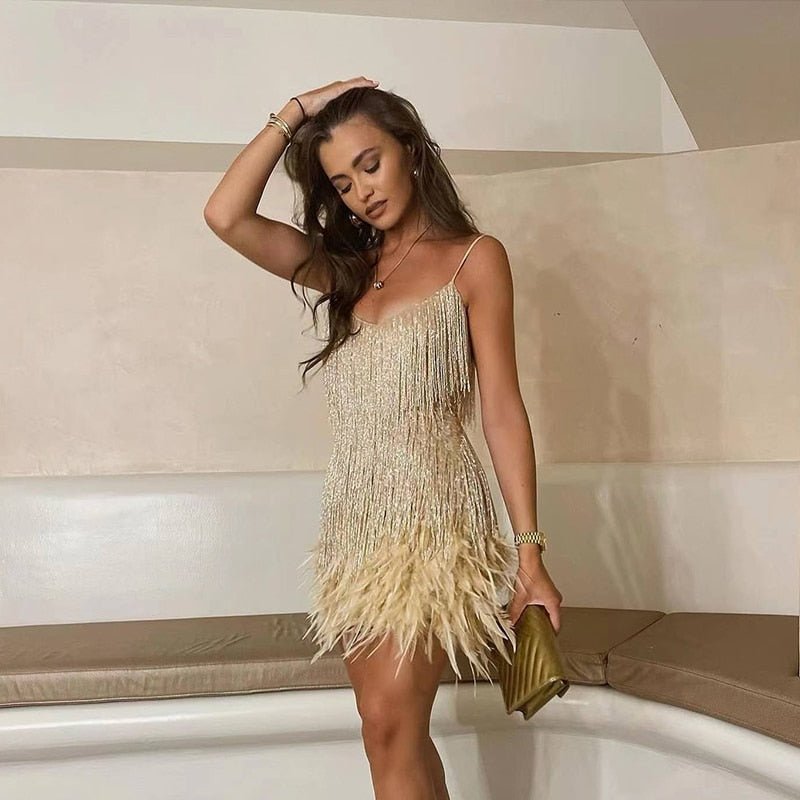 Party Dress for Stylish Occasions - Flamenco-Gold-S-Nora Luxe