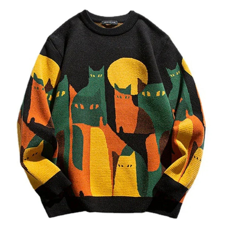 Patterned sweater for a Cozy and Stylish Look - Amara-Black-XS-Nora Luxe