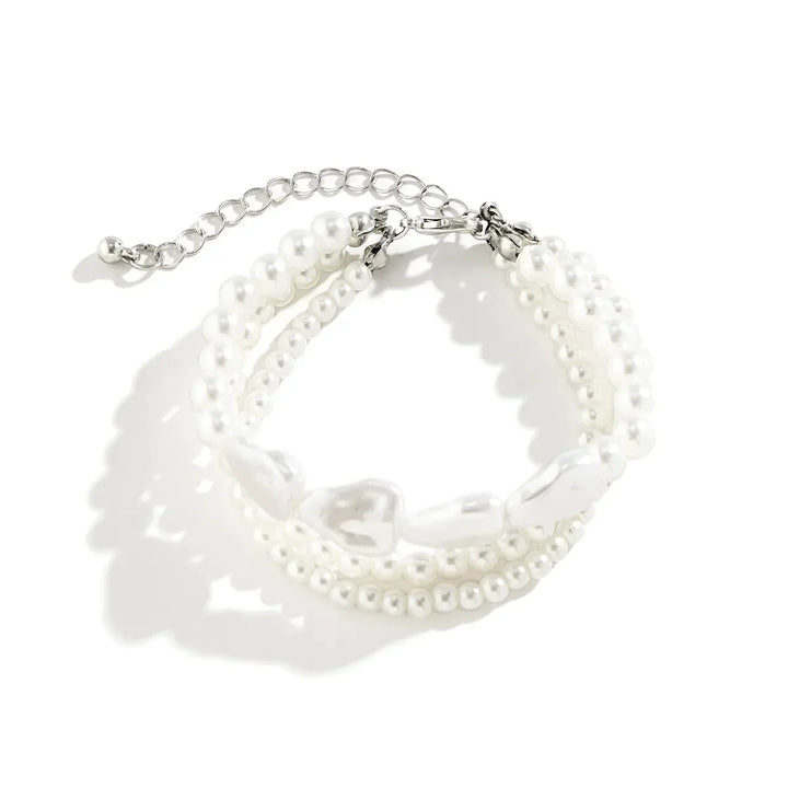 Pearl Elegance Layered Bracelet-Nora Luxe