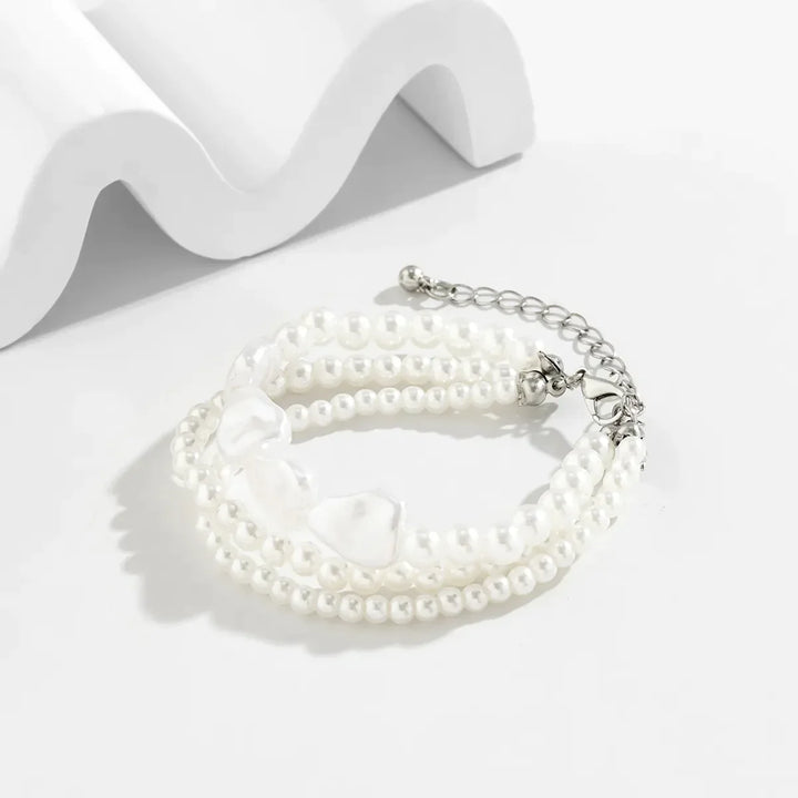 Pearl Elegance Layered Bracelet-Nora Luxe