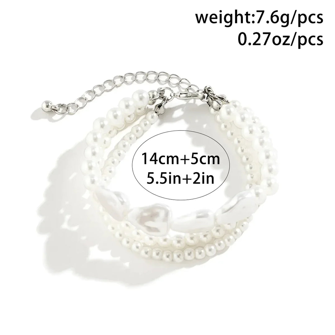 Pearl Elegance Layered Bracelet-Nora Luxe