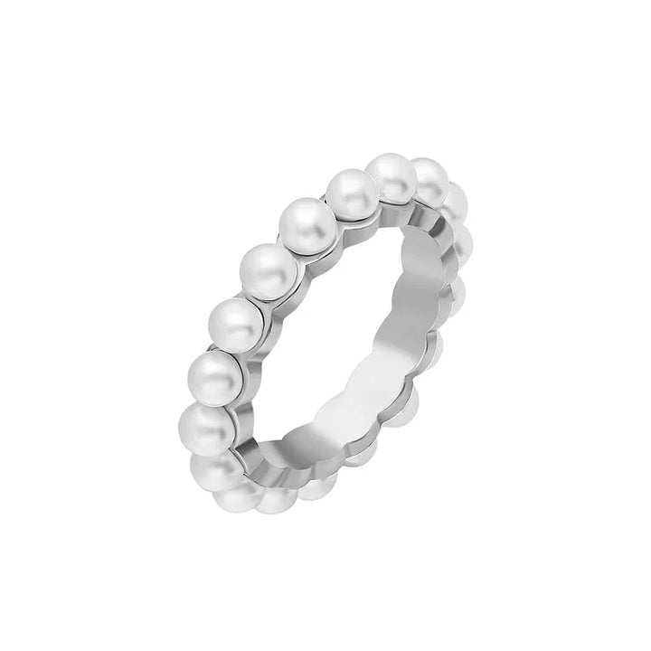 Pearl Ring of Refinement - Amaris-Silver-5-Nora Luxe