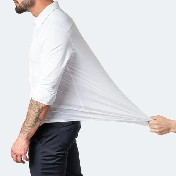 Performance Shirt - DynamicStretch-White-S-Nora Luxe