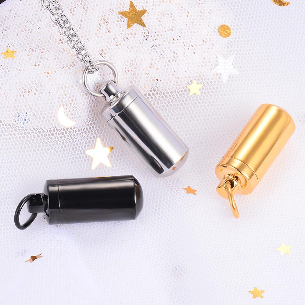 Personalised Ashes Memorial Necklace | Custom Urn Pendant Jewellery-Black Pistol-Nora Luxe