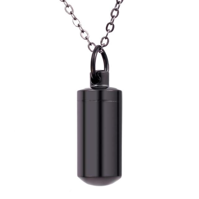 Personalised Ashes Memorial Necklace | Custom Urn Pendant Jewellery-Black Pistol-Nora Luxe