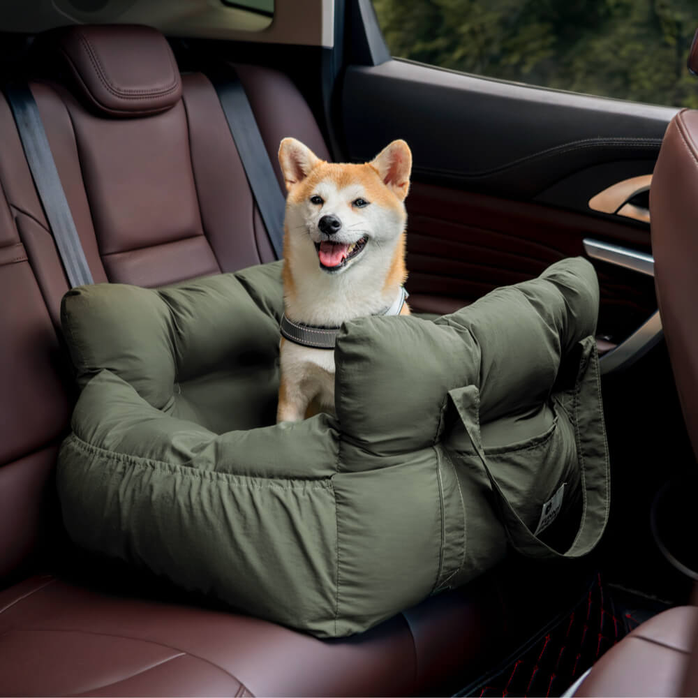 Pet Car Seat - RoadTrip Pet Bolster-Dark Green-Double-Nora Luxe