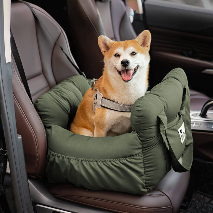 Pet Car Seat - RoadTrip Pet Bolster-Dark Green-Single-Nora Luxe
