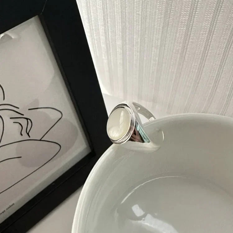 Pinctada Albina Silver Ring - Isla-Adjustable-Nora Luxe