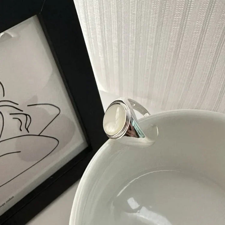 Pinctada Albina Silver Ring - Isla-Adjustable-Nora Luxe