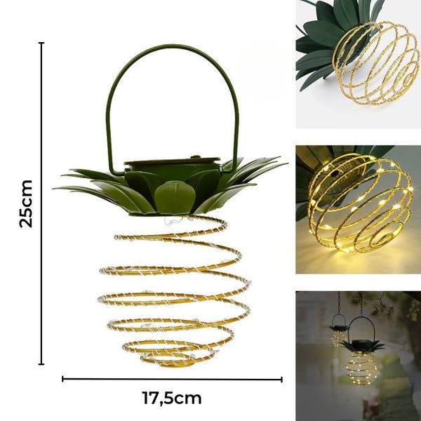 Pineapple-Shaped Solar Lamp - SolarPine-Nora Luxe