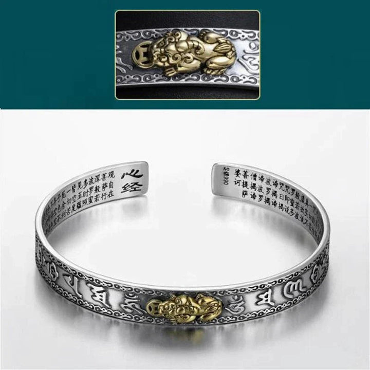 Pixiu Wealth Bracelet - Gold and Black Beads-Nora Luxe