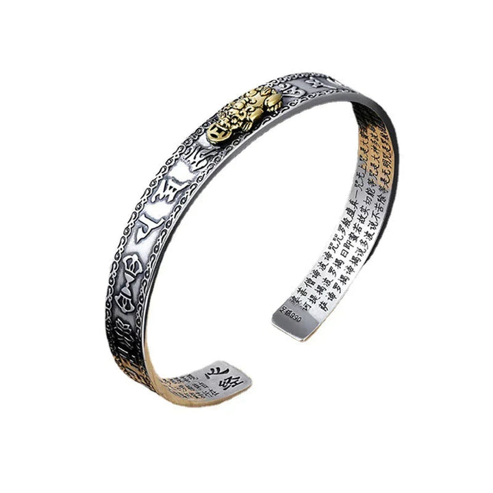 Pixiu Wealth Bracelet - Gold and Black Beads-Nora Luxe