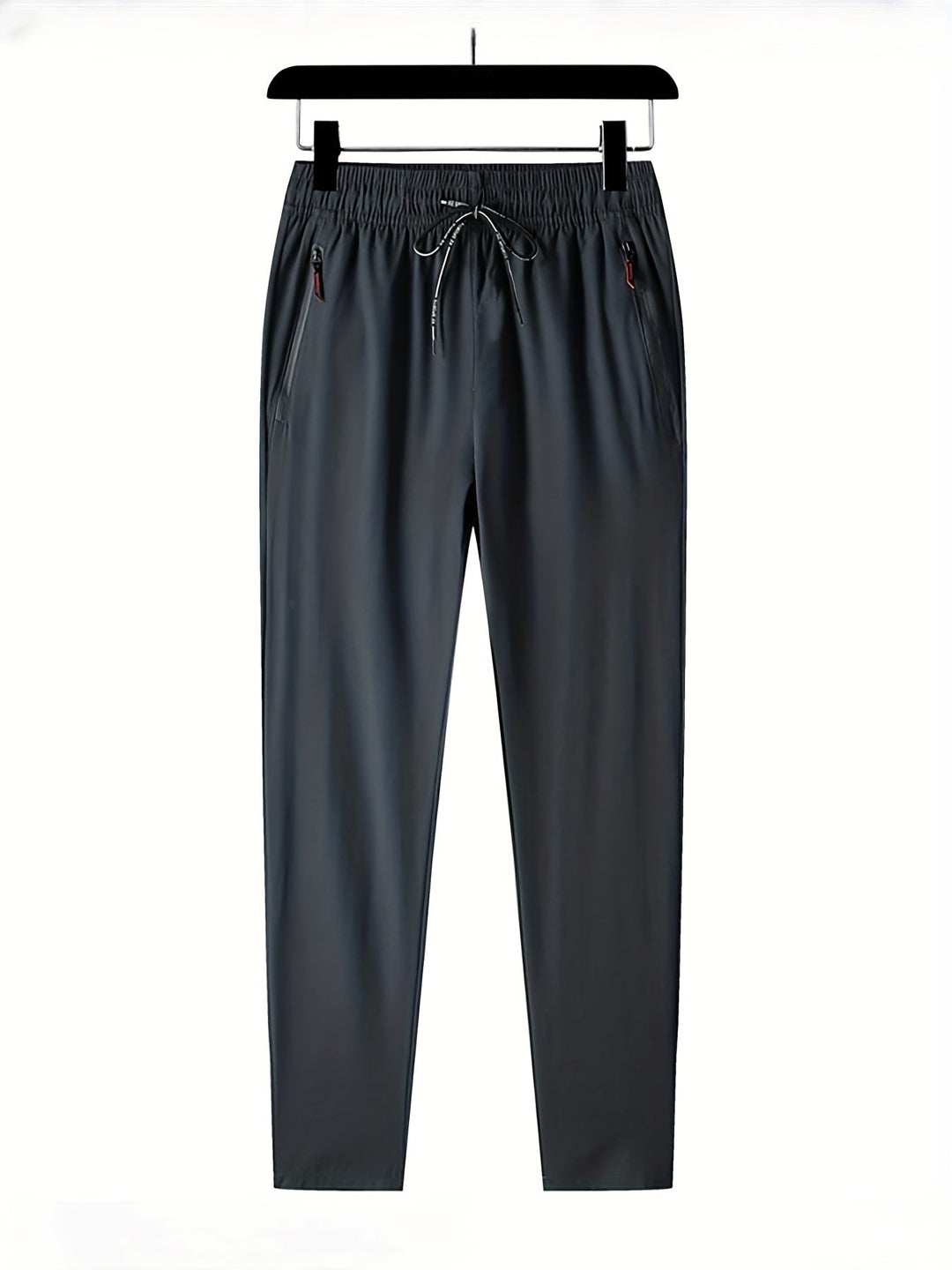 Plain Jogging Trousers with Zip Details - Milan-Black-XS-Nora Luxe