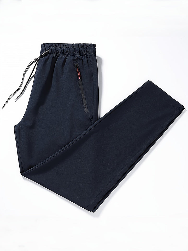 Plain Jogging Trousers with Zip Details - Milan-Black-XS-Nora Luxe