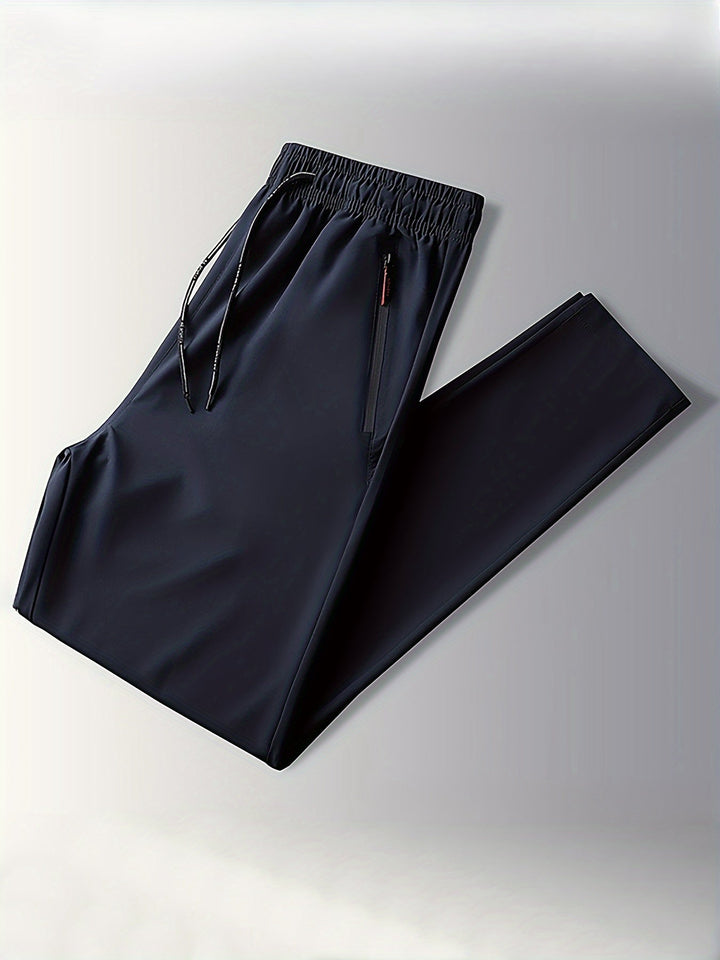 Plain Jogging Trousers with Zip Details - Milan-Black-XS-Nora Luxe