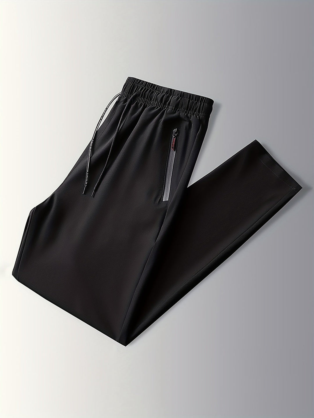 Plain Jogging Trousers with Zip Details - Milan-Black-XS-Nora Luxe