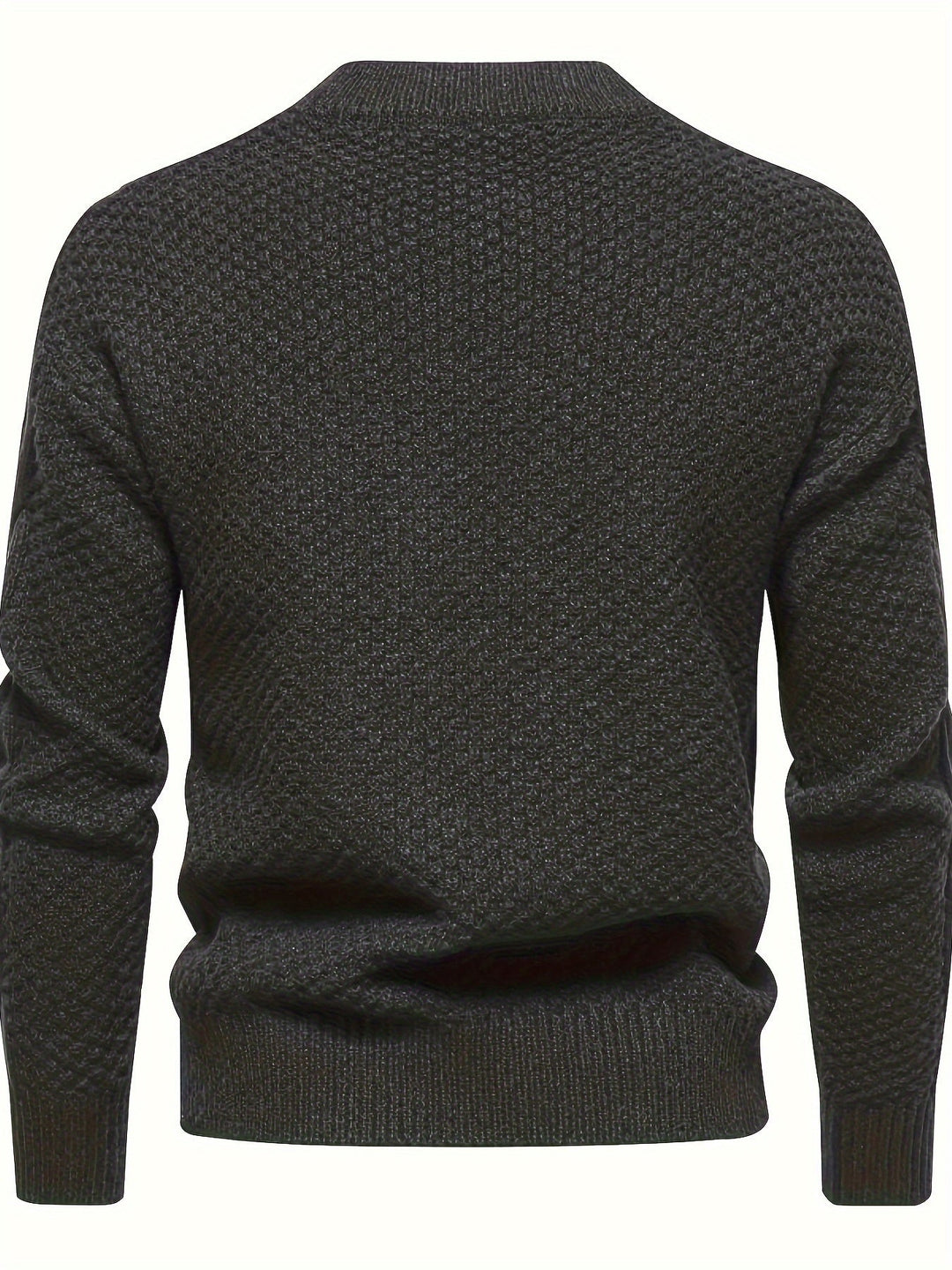 Plain Knitted Jumper for Men - Theo-Black-XS-Nora Luxe
