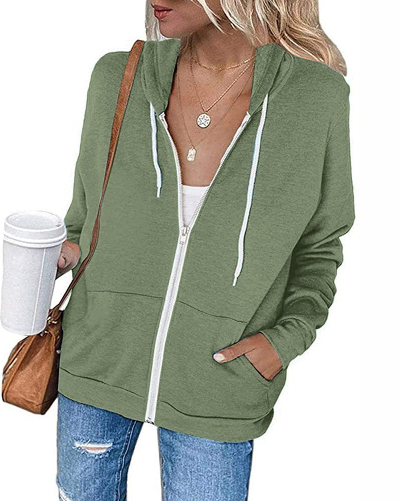 Plain Ladies Jacket with Pockets - Emma-Green-S-Nora Luxe