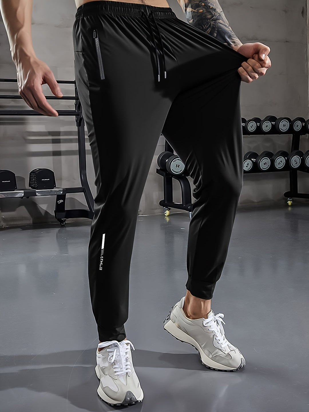 Plain Men's Sports Trousers with Pockets - Niels-Black Style 1-2XS-Nora Luxe