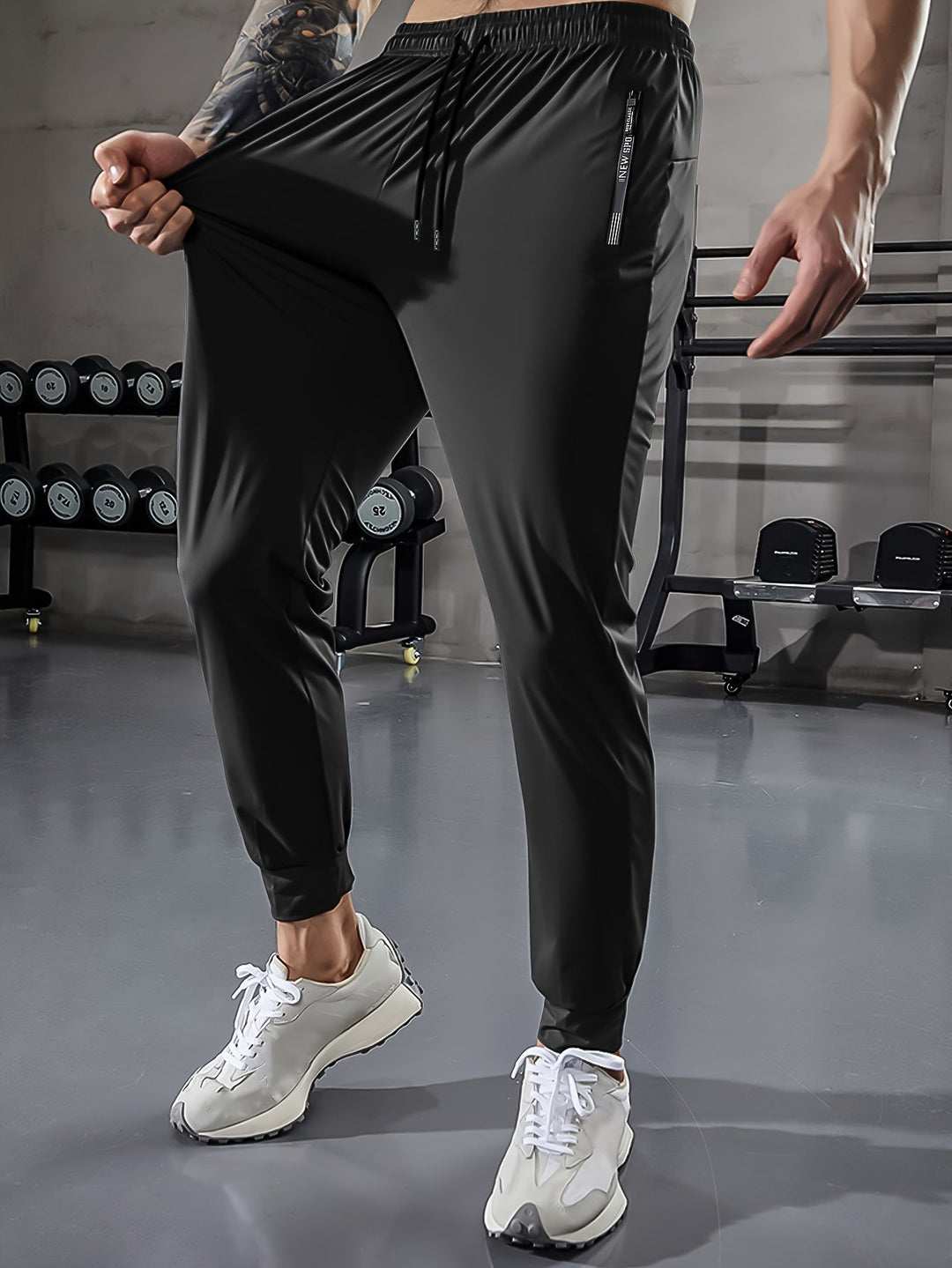 Plain Men's Sports Trousers with Pockets - Niels-Black Style 1-2XS-Nora Luxe