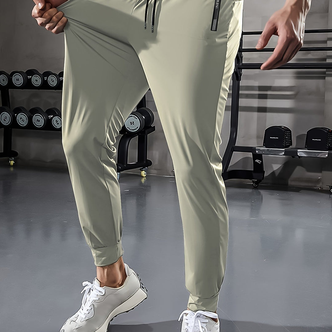 Plain Men's Sports Trousers with Pockets - Niels-Khaki Style 1-2XS-Nora Luxe