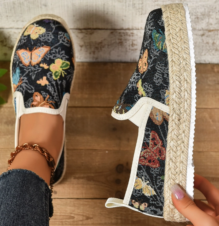 Platform Espadrilles with Floral Print – Fleur-3-State of Style