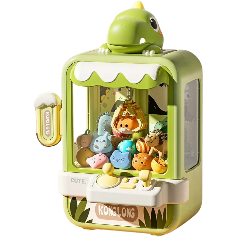 Playful Arcade Claw Machine for Children - GripAdventure-Green Dino-S-Nora Luxe