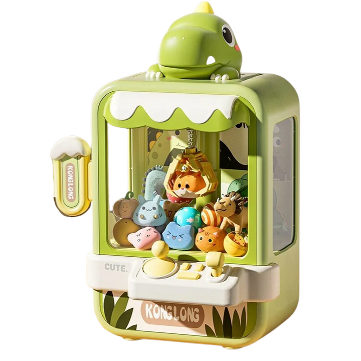 Playful Arcade Claw Machine for Children - GripAdventure-Green Dino-S-Nora Luxe