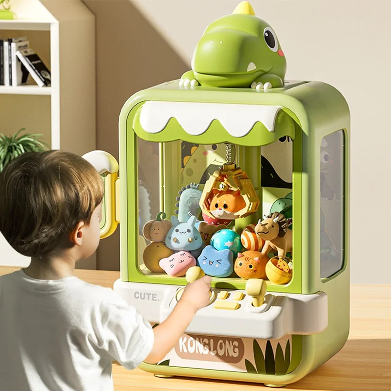 Playful Arcade Claw Machine for Children - GripAdventure-Green Dino-S-Nora Luxe