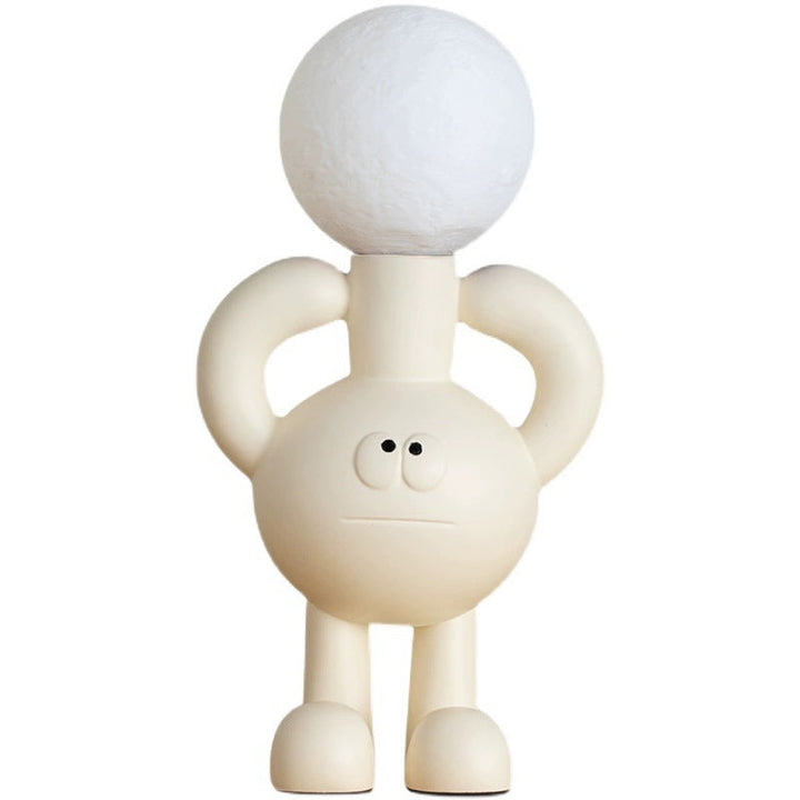 Playful Table Lamp with Glass Sphere - Glombra-White-The Livary