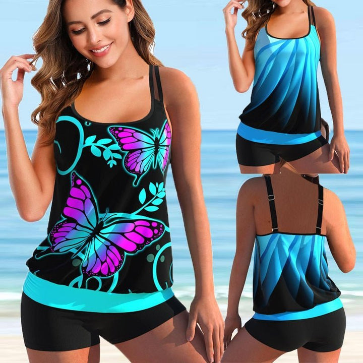 Plus Size Tankini for Beach & Pool - Marielle-Blue-S-The Livary
