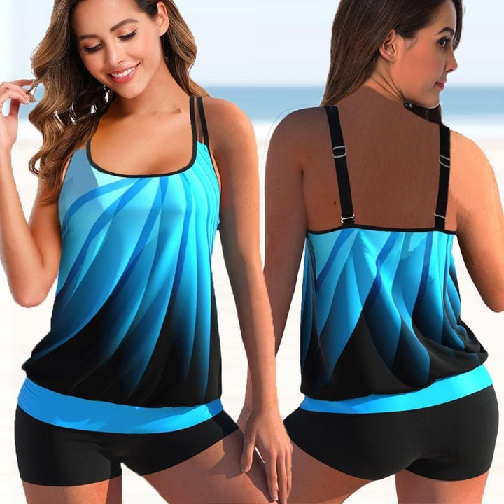 Plus Size Tankini for Beach & Pool - Marielle-Blue-S-The Livary