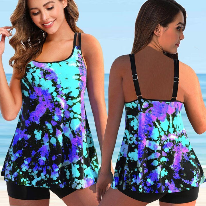 Plus Size Tankini for Beach & Pool - Marielle-Purple-S-The Livary